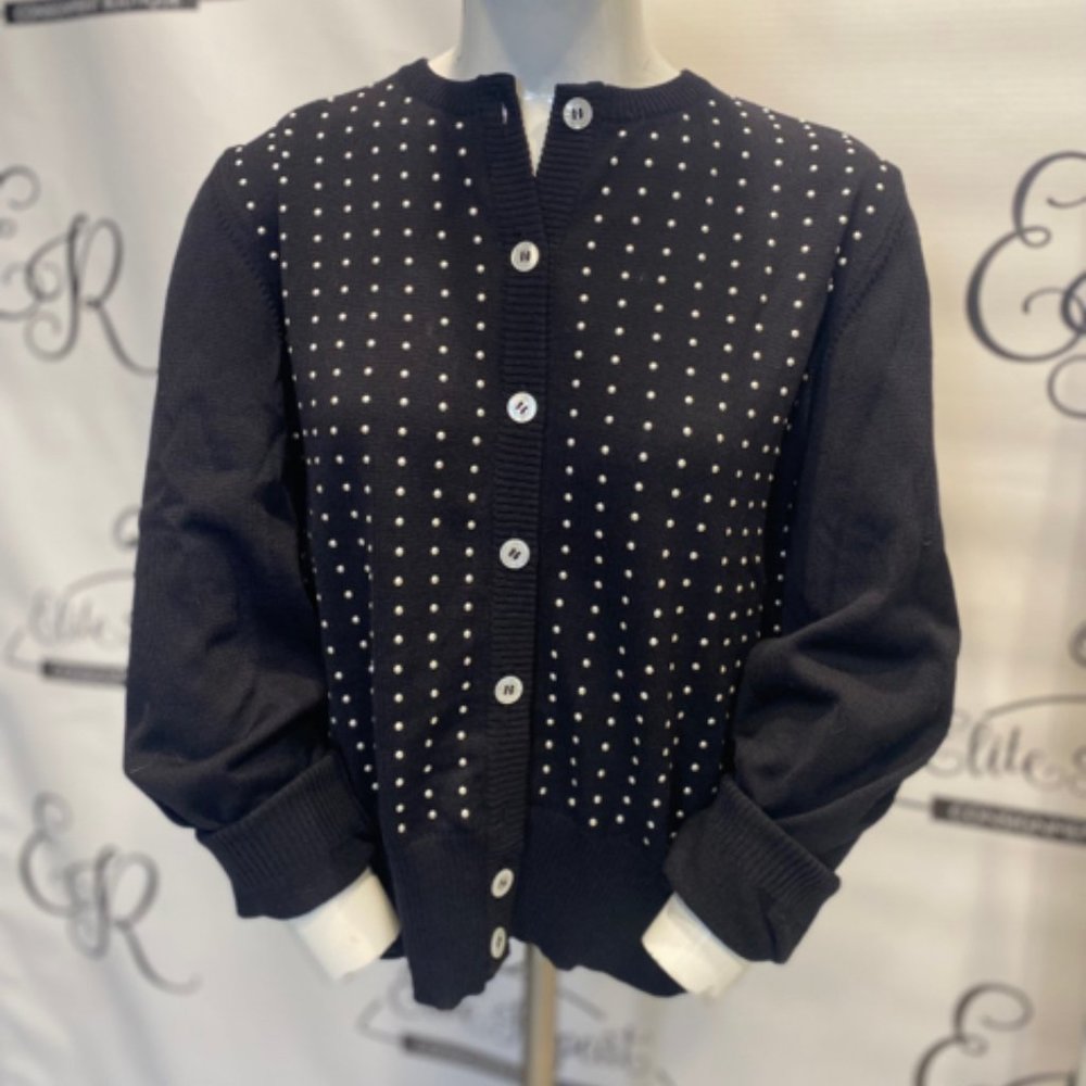Escada Sz 40 Pearl Cardigan Sweater